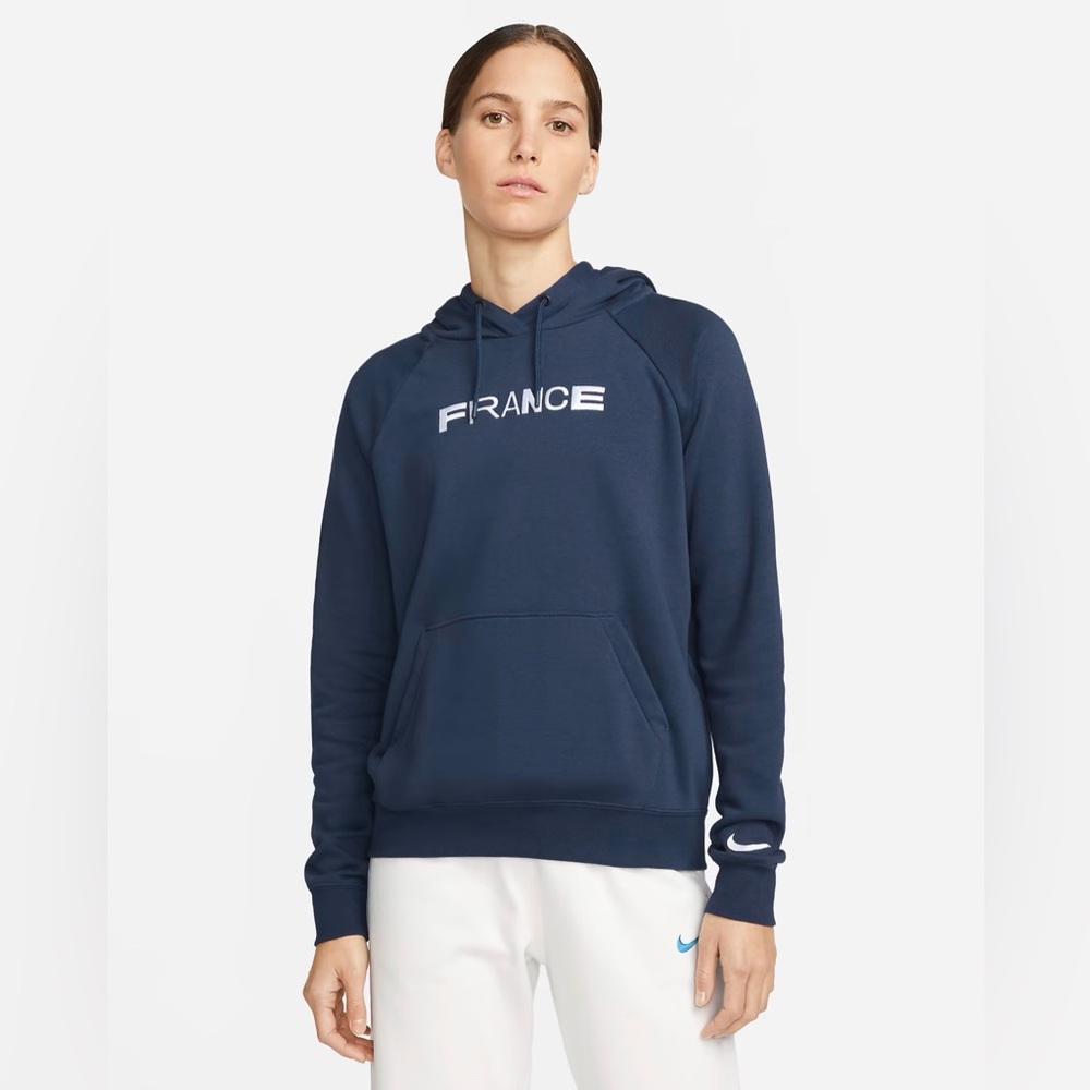 Nike Women’s Heated Hoodie Deluxe Pullover Hi-Viz Navy Blue Hoodie, New with tag